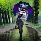 Personalised Sharks Rugby Umbrella Storm Monster Mascot City Skyline 3D Graphic