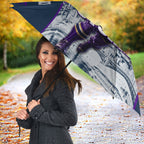 Personalised Sharks Rugby Umbrella Storm Monster Mascot City Skyline 3D Graphic
