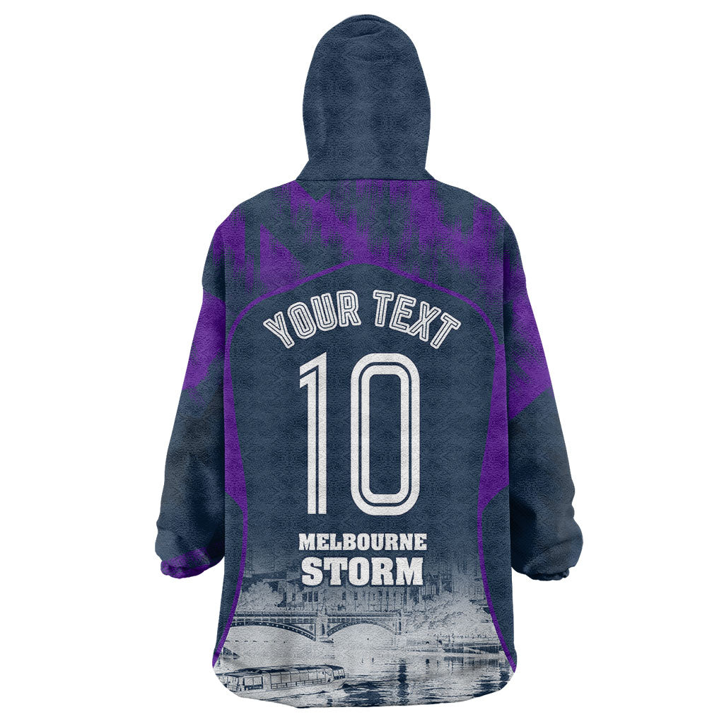 Personalised Sharks Rugby Wearable Blanket Hoodie Storm Monster Mascot City Skyline 3D Graphic