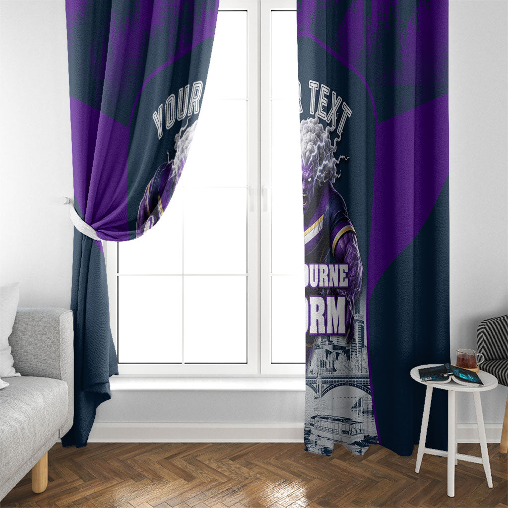 Personalised Sharks Rugby Window Curtain Storm Monster Mascot City Skyline 3D Graphic