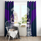 Personalised Sharks Rugby Window Curtain Storm Monster Mascot City Skyline 3D Graphic