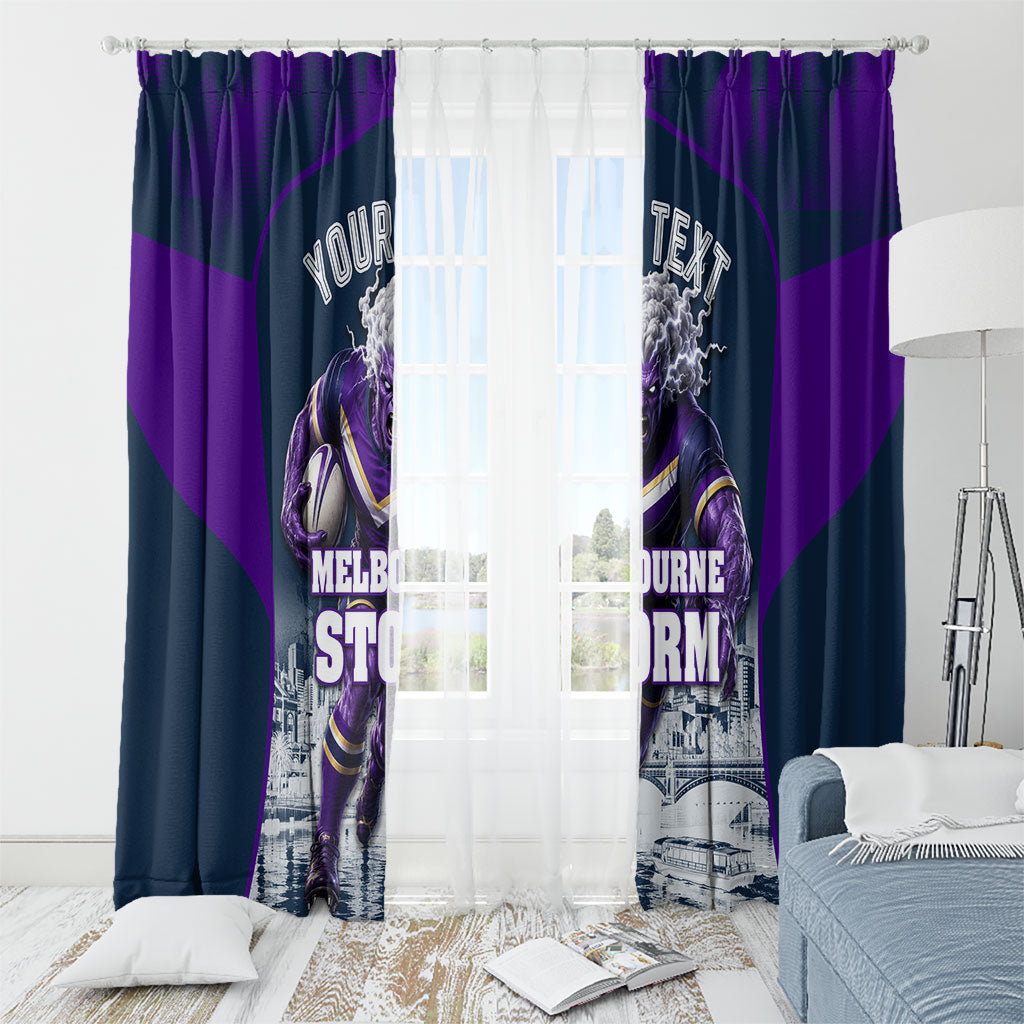 Personalised Sharks Rugby Window Curtain Storm Monster Mascot City Skyline 3D Graphic