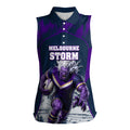 Personalised Sharks Rugby Women Sleeveless Polo Shirt Storm Monster Mascot City Skyline 3D Graphic