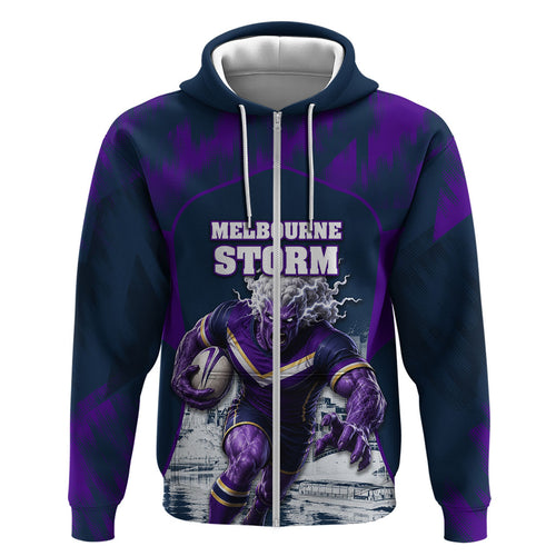 Personalised Sharks Rugby Zip Hoodie Storm Monster Mascot City Skyline 3D Graphic