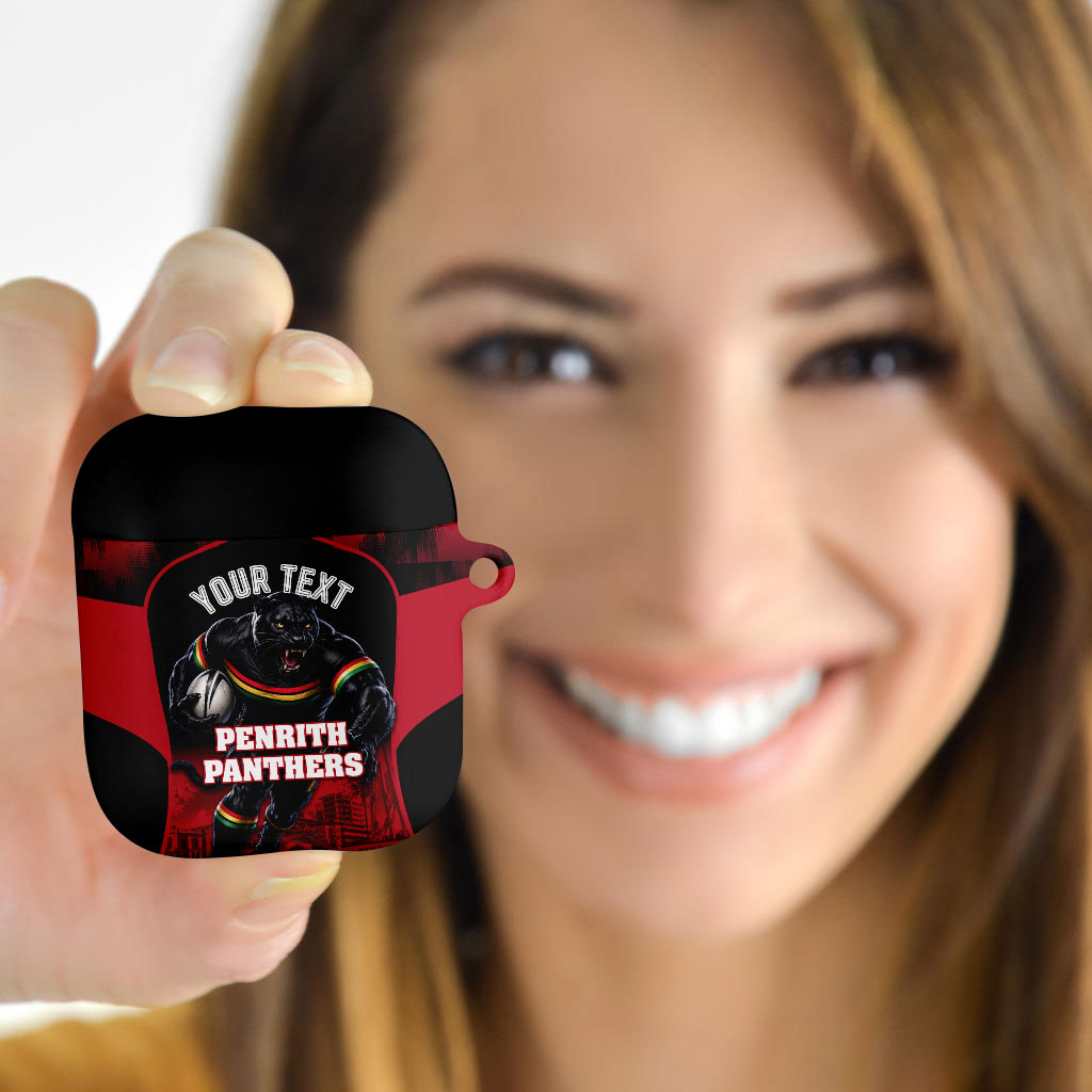 Personalised Penrith Panthers Mascot Rugby AirPods Case Penrith New South Wales Athletic Graphic Print