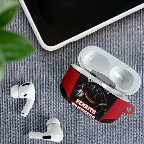 Personalised Penrith Panthers Mascot Rugby AirPods Case Penrith New South Wales Athletic Graphic Print