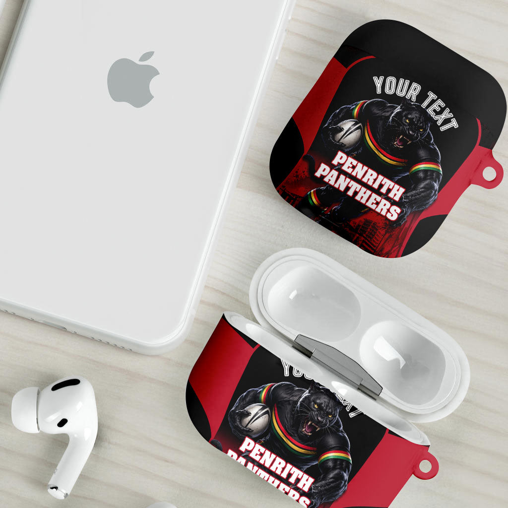 Personalised Penrith Panthers Mascot Rugby AirPods Case Penrith New South Wales Athletic Graphic Print
