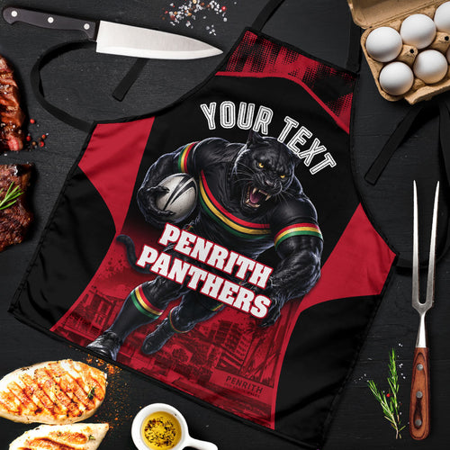 Personalised Penrith Panthers Mascot Rugby Apron Penrith New South Wales Athletic Graphic Print