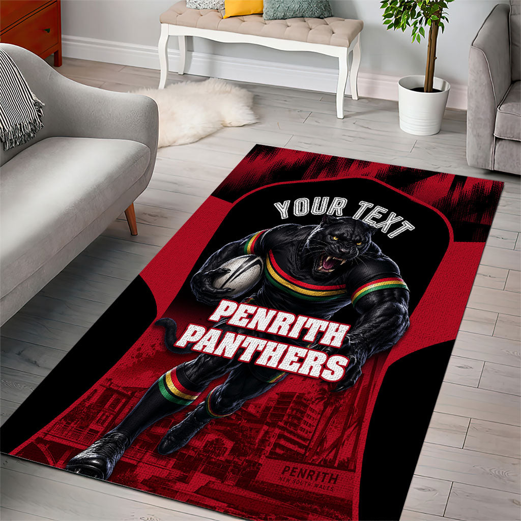 Personalised Penrith Panthers Mascot Rugby Area Rug Penrith New South Wales Athletic Graphic Print