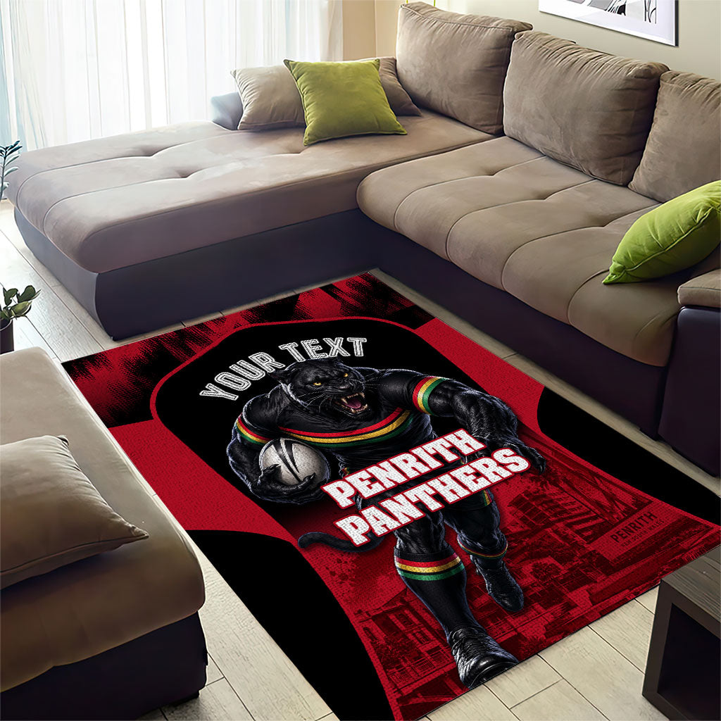 Personalised Penrith Panthers Mascot Rugby Area Rug Penrith New South Wales Athletic Graphic Print