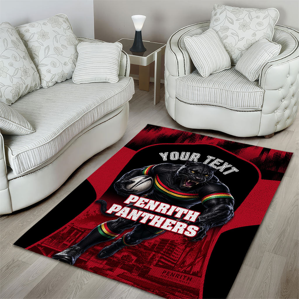 Personalised Penrith Panthers Mascot Rugby Area Rug Penrith New South Wales Athletic Graphic Print