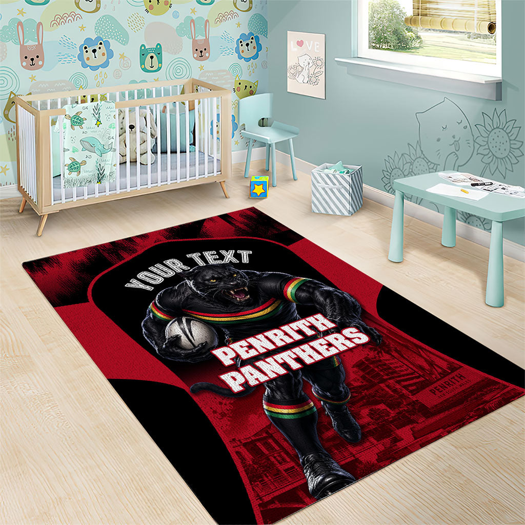 Personalised Penrith Panthers Mascot Rugby Area Rug Penrith New South Wales Athletic Graphic Print