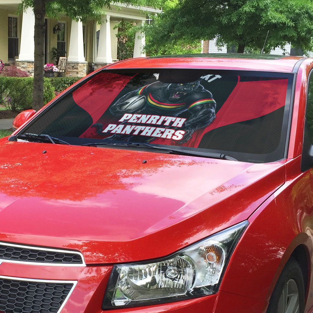 Personalised Penrith Panthers Mascot Rugby Auto Sun Shade Penrith New South Wales Athletic Graphic Print