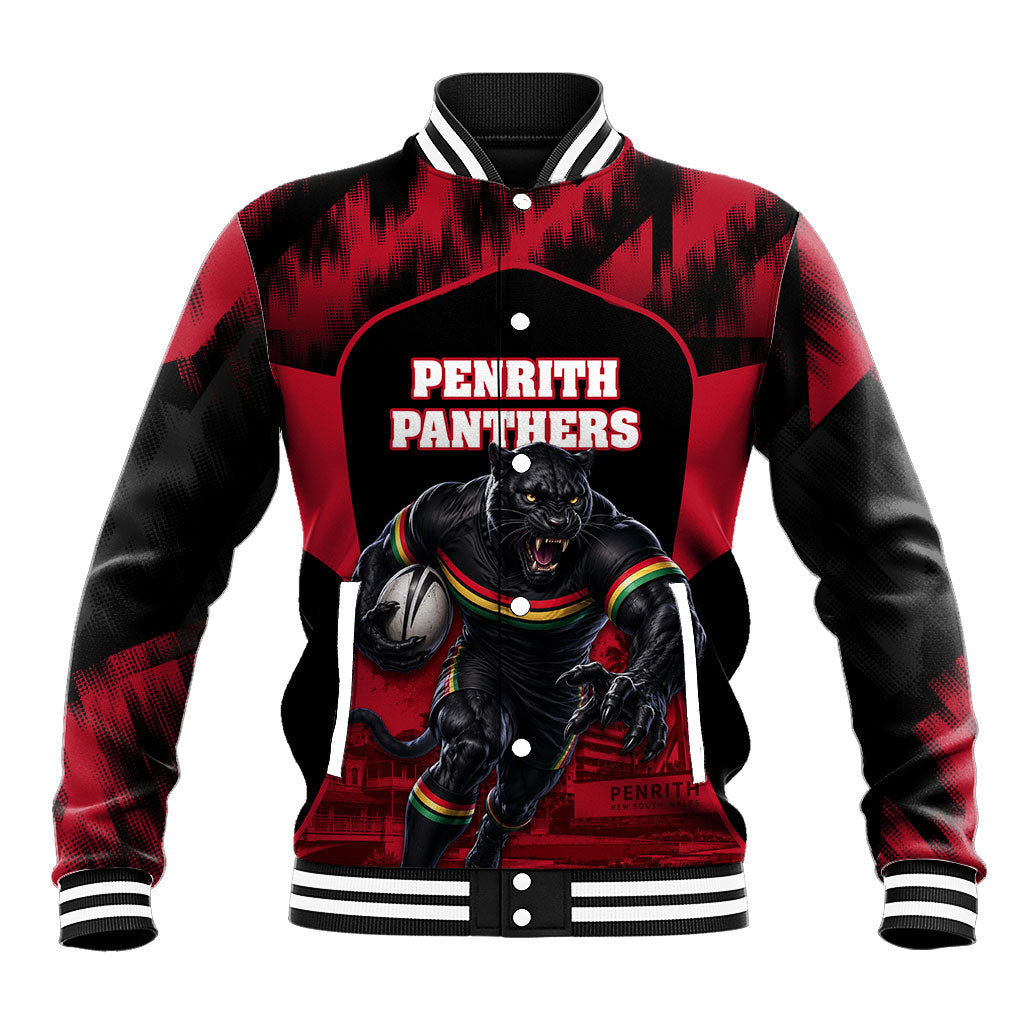 Personalised Penrith Panthers Mascot Rugby Baseball Jacket Penrith New South Wales Athletic Graphic Print
