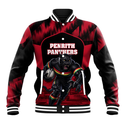 Personalised Penrith Panthers Mascot Rugby Baseball Jacket Penrith New South Wales Athletic Graphic Print