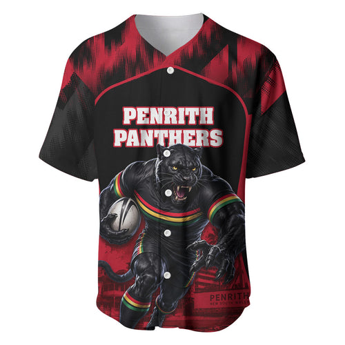 Personalised Penrith Panthers Mascot Rugby Baseball Jersey Penrith New South Wales Athletic Graphic Print