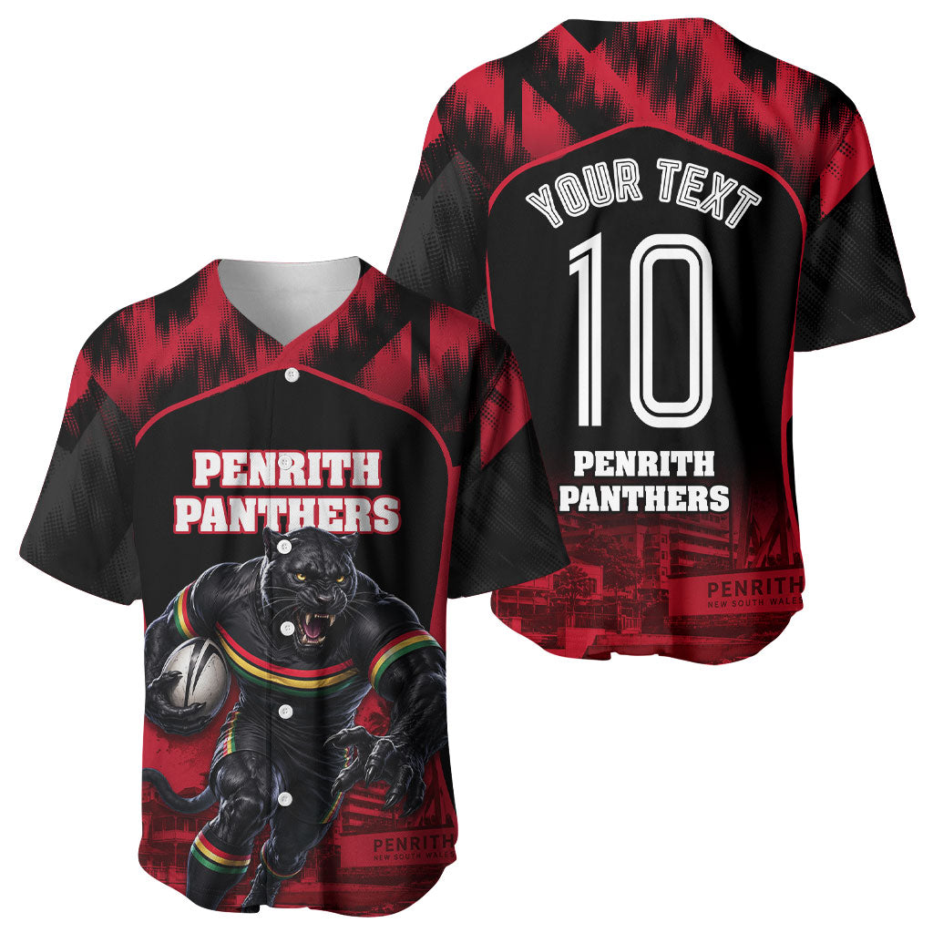 Personalised Penrith Panthers Mascot Rugby Baseball Jersey Penrith New South Wales Athletic Graphic Print