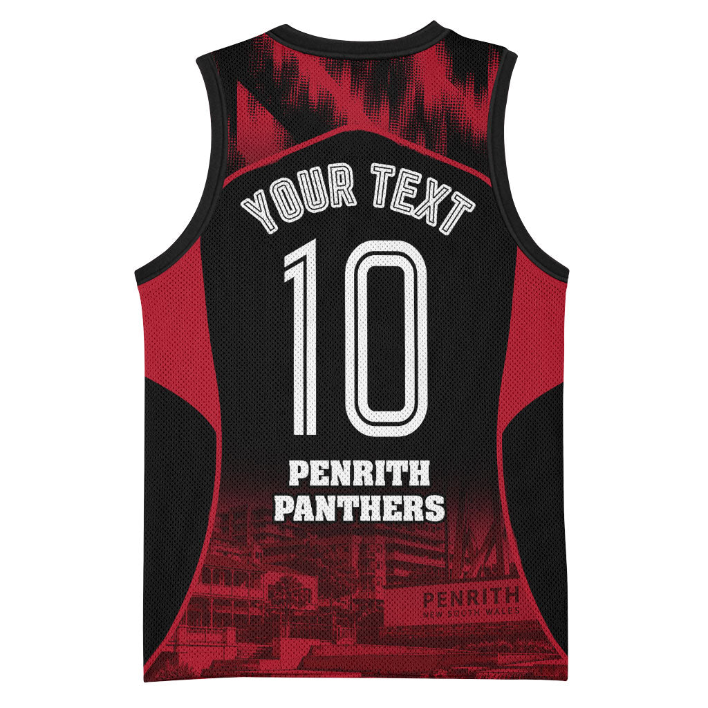 Personalised Penrith Panthers Mascot Rugby Basketball Jersey Penrith New South Wales Athletic Graphic Print