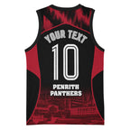 Personalised Penrith Panthers Mascot Rugby Basketball Jersey Penrith New South Wales Athletic Graphic Print