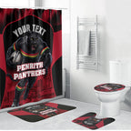 Personalised Penrith Panthers Mascot Rugby Bathroom Set Penrith New South Wales Athletic Graphic Print