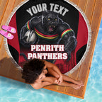 Personalised Penrith Panthers Mascot Rugby Beach Blanket Penrith New South Wales Athletic Graphic Print