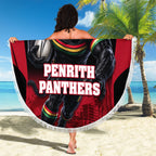 Personalised Penrith Panthers Mascot Rugby Beach Blanket Penrith New South Wales Athletic Graphic Print