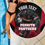 Personalised Penrith Panthers Mascot Rugby Beach Blanket Penrith New South Wales Athletic Graphic Print