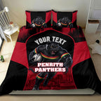 Personalised Penrith Panthers Mascot Rugby Bedding Set Penrith New South Wales Athletic Graphic Print