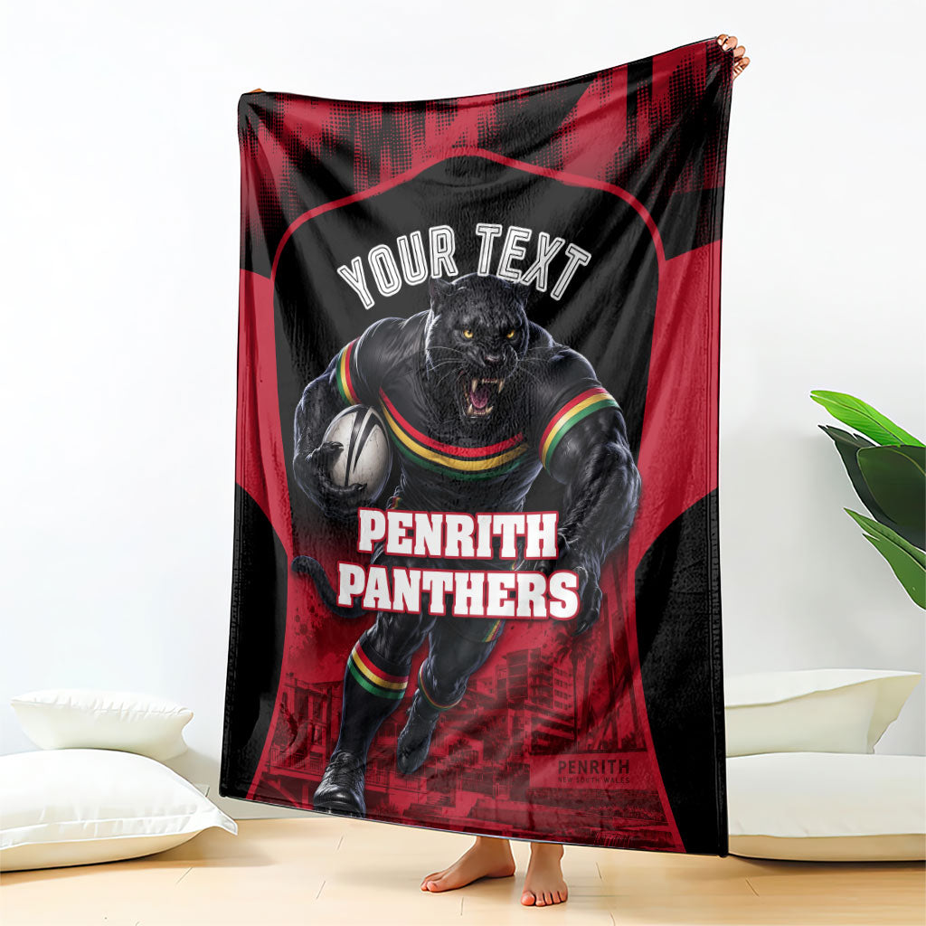 Personalised Penrith Panthers Mascot Rugby Blanket Penrith New South Wales Athletic Graphic Print
