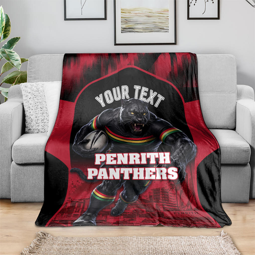 Personalised Penrith Panthers Mascot Rugby Blanket Penrith New South Wales Athletic Graphic Print