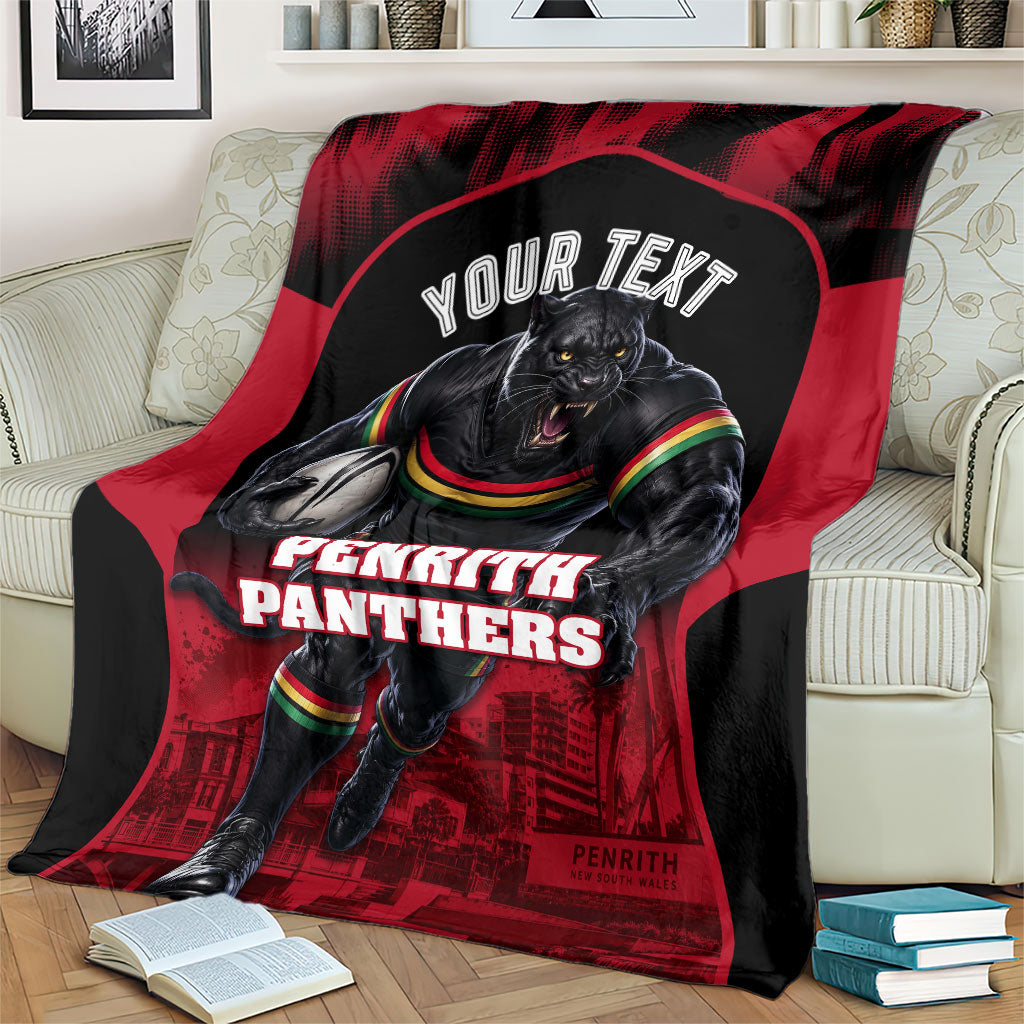 Personalised Penrith Panthers Mascot Rugby Blanket Penrith New South Wales Athletic Graphic Print