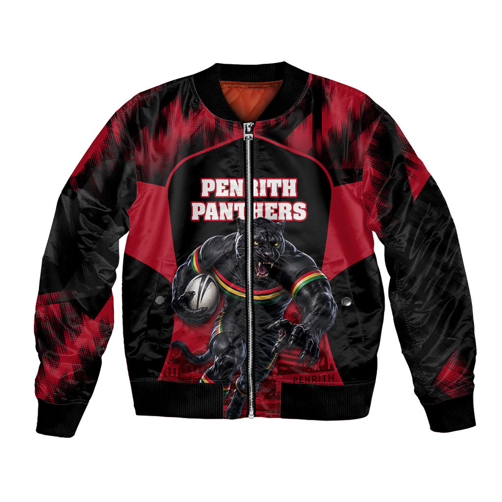 Personalised Penrith Panthers Mascot Rugby Bomber Jacket Penrith New South Wales Athletic Graphic Print