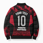 Personalised Penrith Panthers Mascot Rugby Bomber Puffer Jacket Penrith New South Wales Athletic Graphic Print