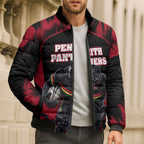 Personalised Penrith Panthers Mascot Rugby Bomber Puffer Jacket Penrith New South Wales Athletic Graphic Print