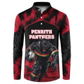 Personalised Penrith Panthers Mascot Rugby Button Sweatshirt Penrith New South Wales Athletic Graphic Print