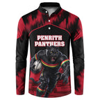 Personalised Penrith Panthers Mascot Rugby Button Sweatshirt Penrith New South Wales Athletic Graphic Print