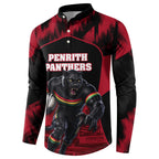 Personalised Penrith Panthers Mascot Rugby Button Sweatshirt Penrith New South Wales Athletic Graphic Print