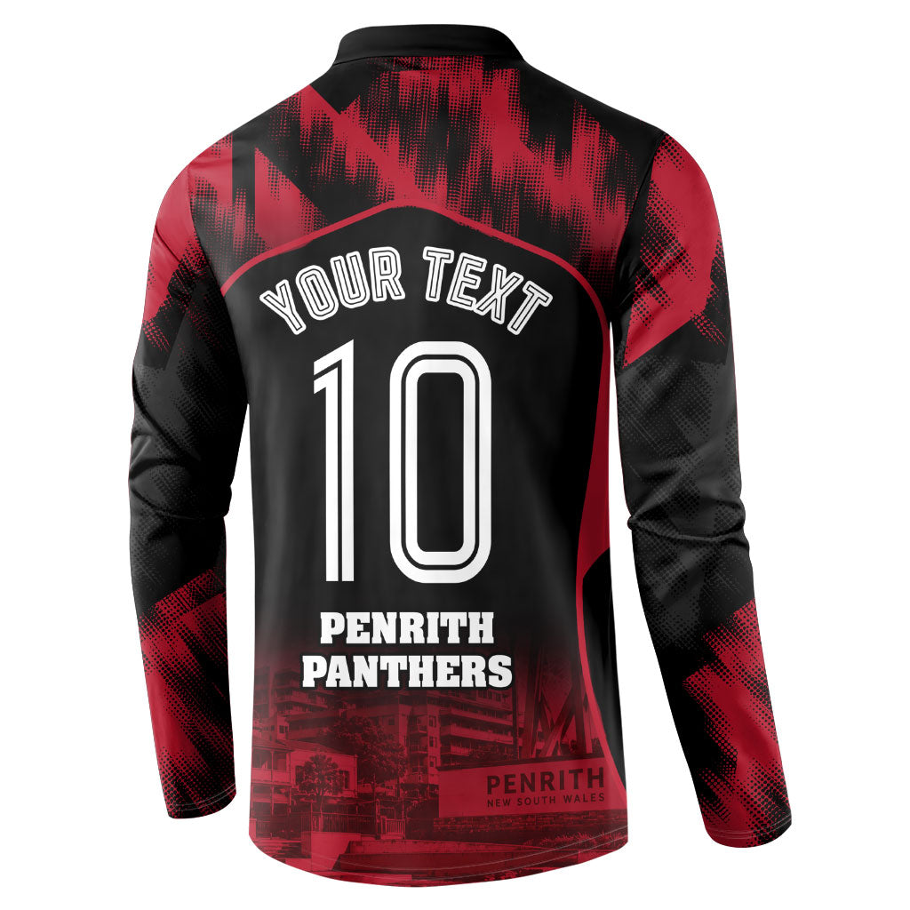 Personalised Penrith Panthers Mascot Rugby Button Sweatshirt Penrith New South Wales Athletic Graphic Print