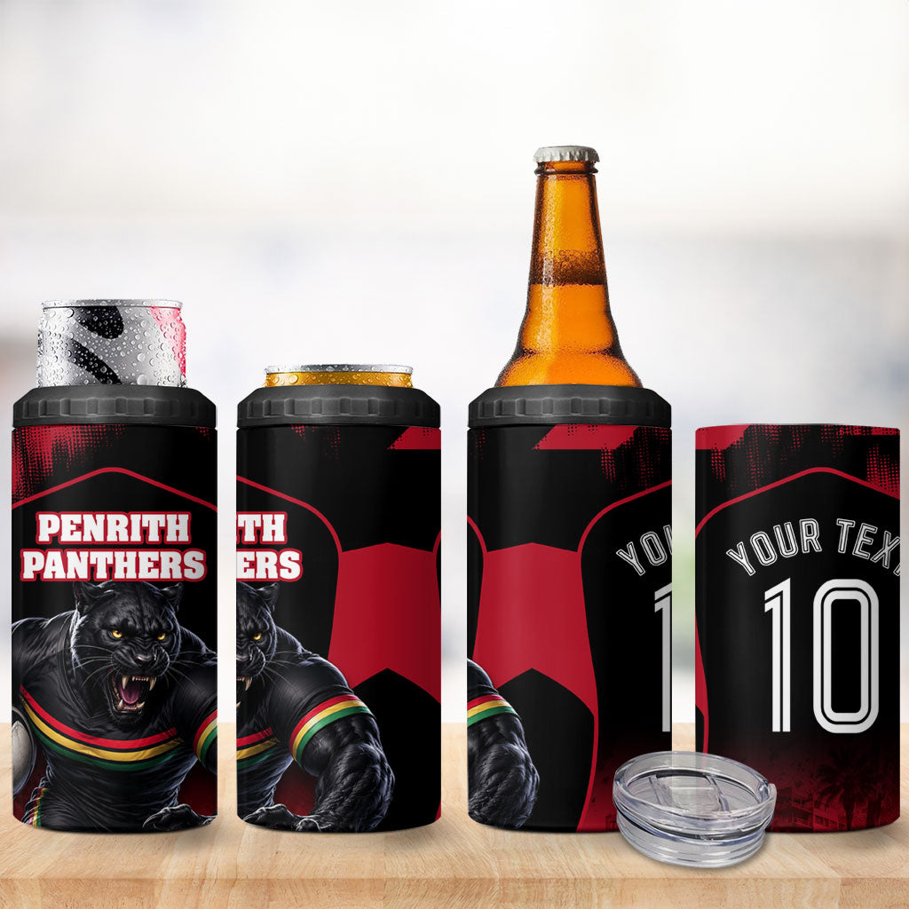 Personalised Penrith Panthers Mascot Rugby 4 in 1 Can Cooler Tumbler Penrith New South Wales Athletic Graphic Print