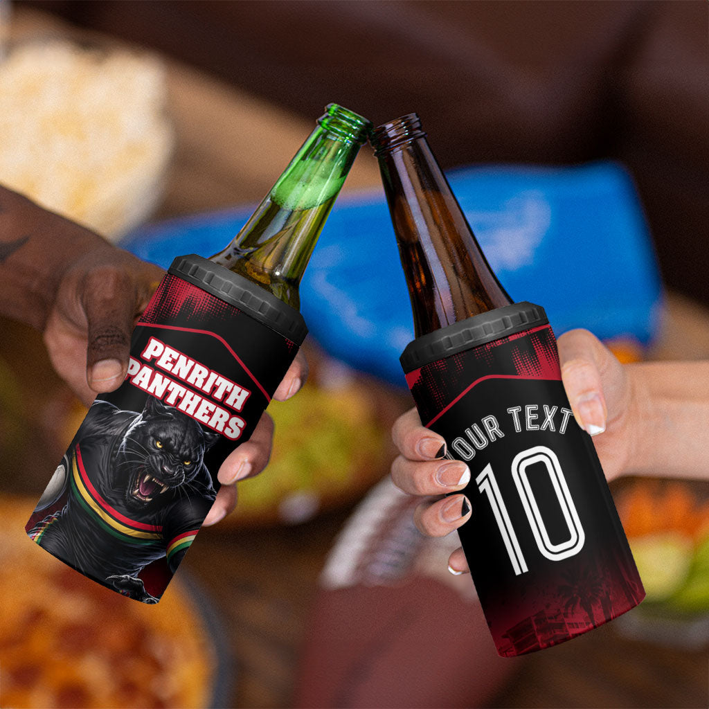 Personalised Penrith Panthers Mascot Rugby 4 in 1 Can Cooler Tumbler Penrith New South Wales Athletic Graphic Print
