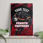 Personalised Penrith Panthers Mascot Rugby Canvas Wall Art Penrith New South Wales Athletic Graphic Print