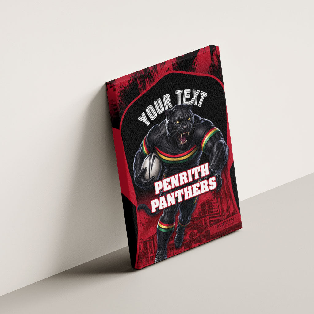 Personalised Penrith Panthers Mascot Rugby Canvas Wall Art Penrith New South Wales Athletic Graphic Print