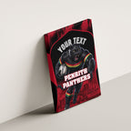Personalised Penrith Panthers Mascot Rugby Canvas Wall Art Penrith New South Wales Athletic Graphic Print