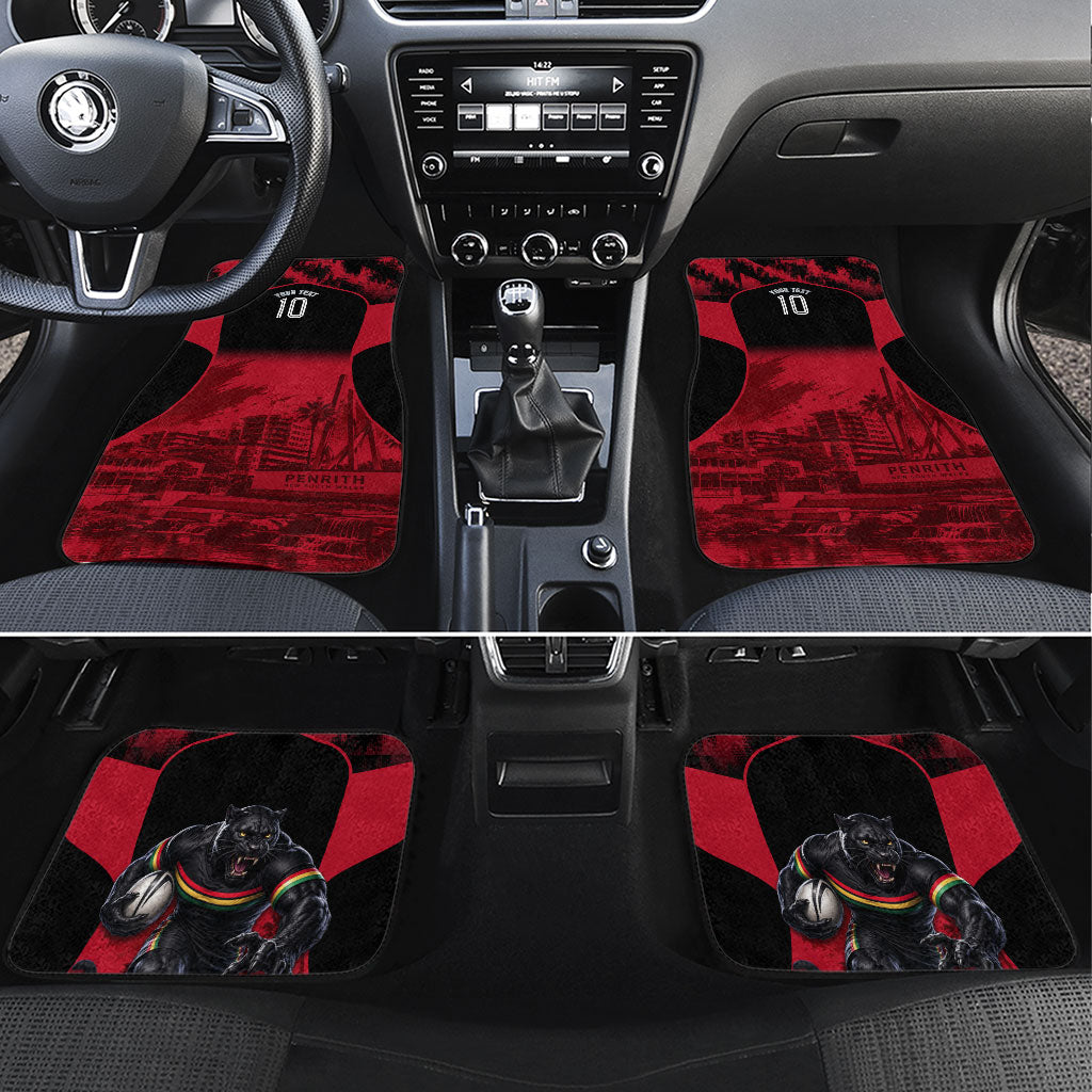 Personalised Penrith Panthers Mascot Rugby Car Mats Penrith New South Wales Athletic Graphic Print