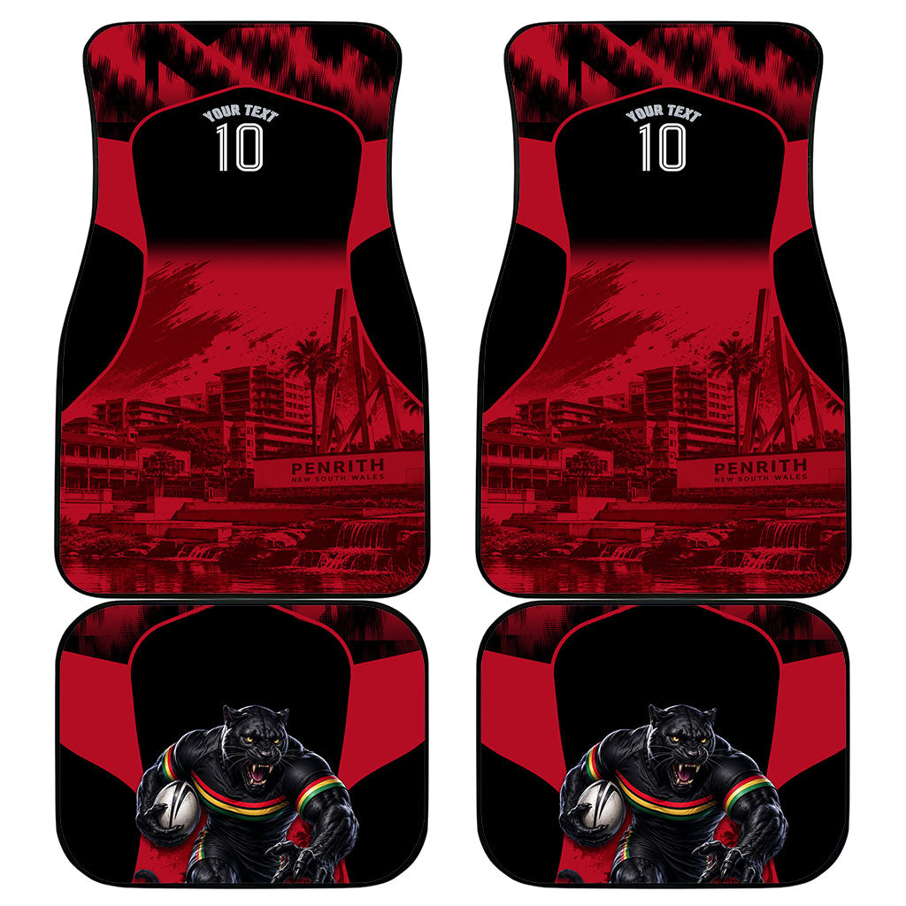 Personalised Penrith Panthers Mascot Rugby Car Mats Penrith New South Wales Athletic Graphic Print