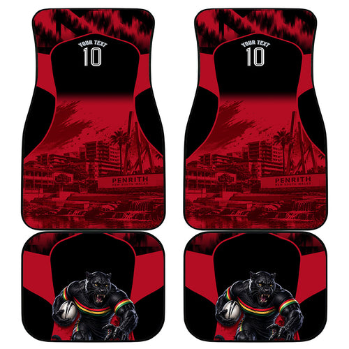 Personalised Penrith Panthers Mascot Rugby Car Mats Penrith New South Wales Athletic Graphic Print