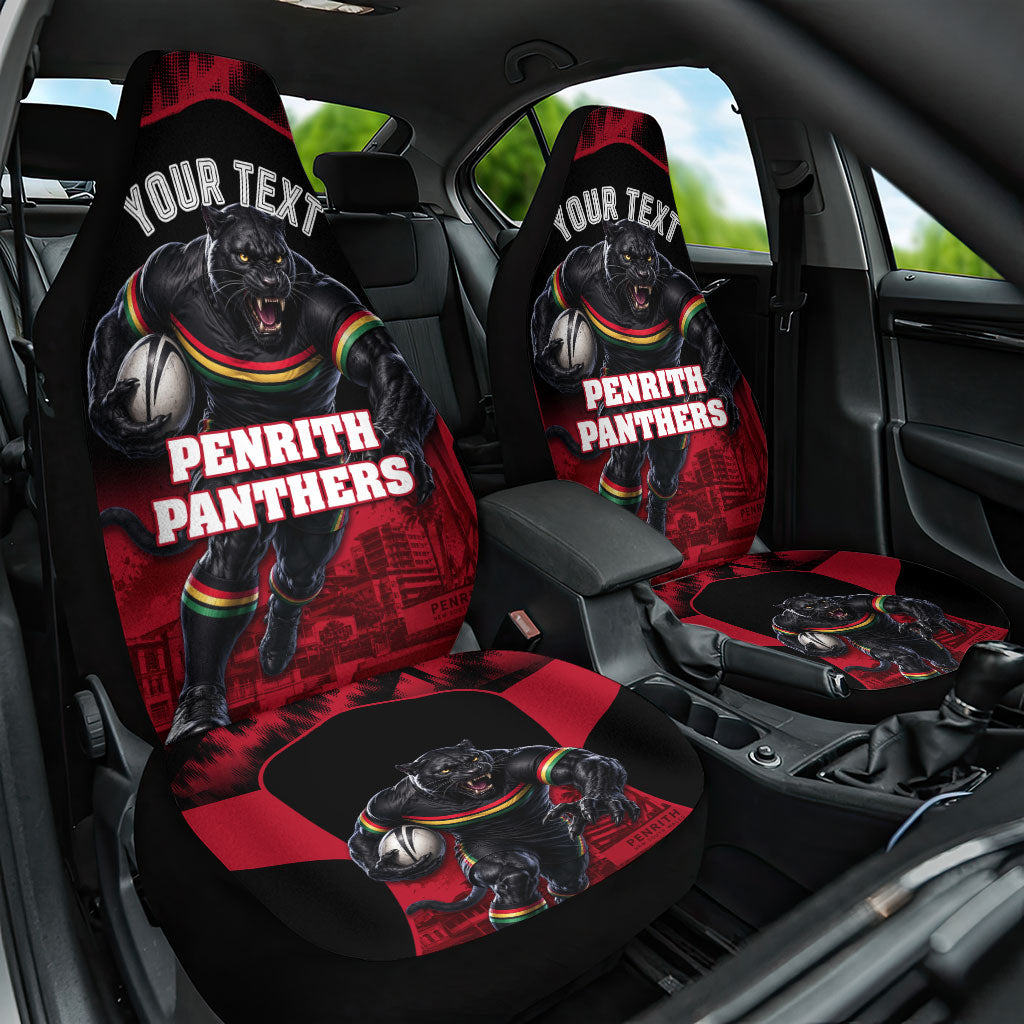 Personalised Penrith Panthers Mascot Rugby Car Seat Cover Penrith New South Wales Athletic Graphic Print