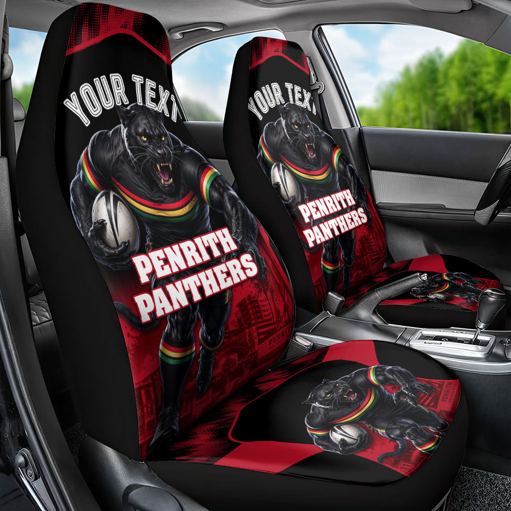 Personalised Penrith Panthers Mascot Rugby Car Seat Cover Penrith New South Wales Athletic Graphic Print