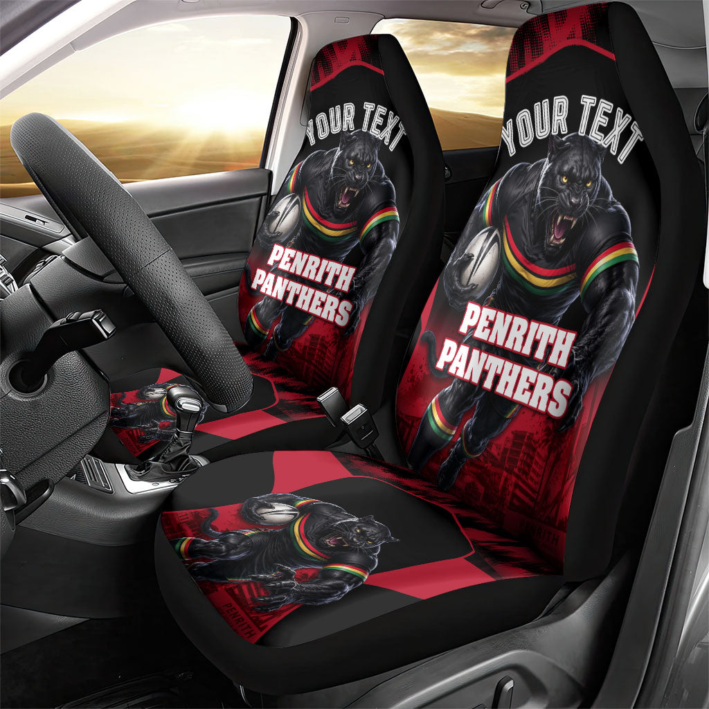 Personalised Penrith Panthers Mascot Rugby Car Seat Cover Penrith New South Wales Athletic Graphic Print