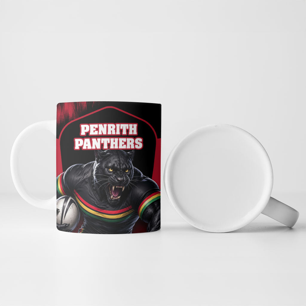 Personalised Penrith Panthers Mascot Rugby Ceramic Mug Penrith New South Wales Athletic Graphic Print